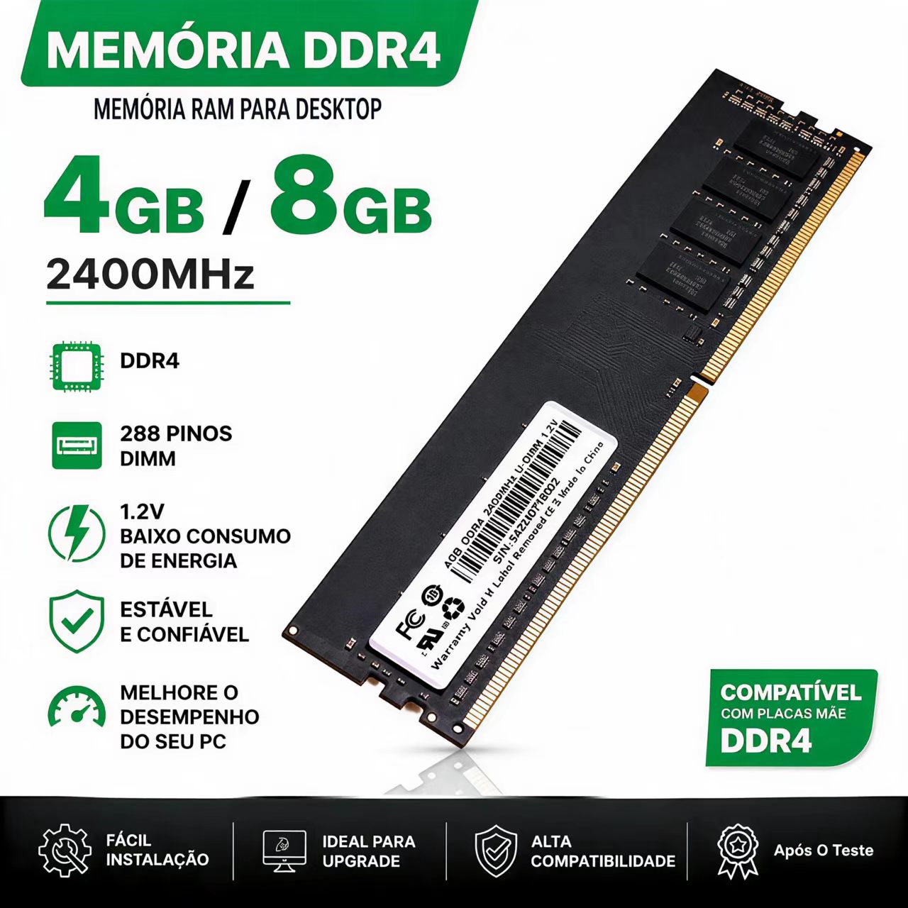 Khadas Vim4 8Gb - DDR4 RAM 4GB 8GB 2400MHz Desktop