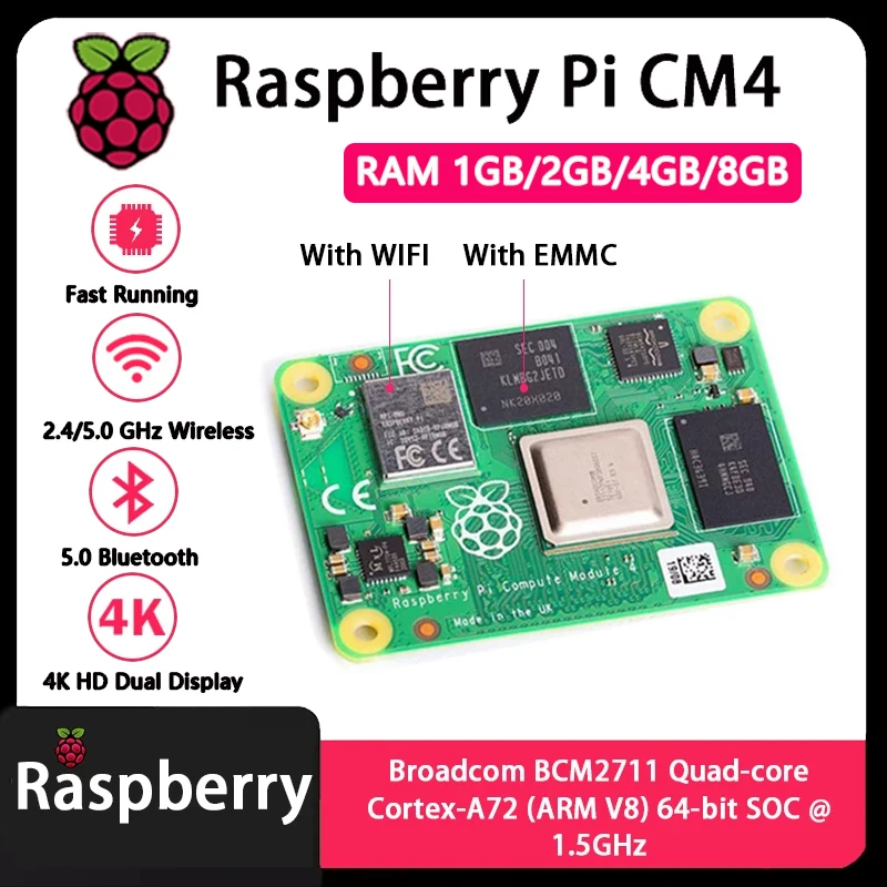 Raspberry Pi CM4 1GB/2GB/4GB/8 - Raspberry Pi Compute Module 4 8Gb 32Gb 评论和价格