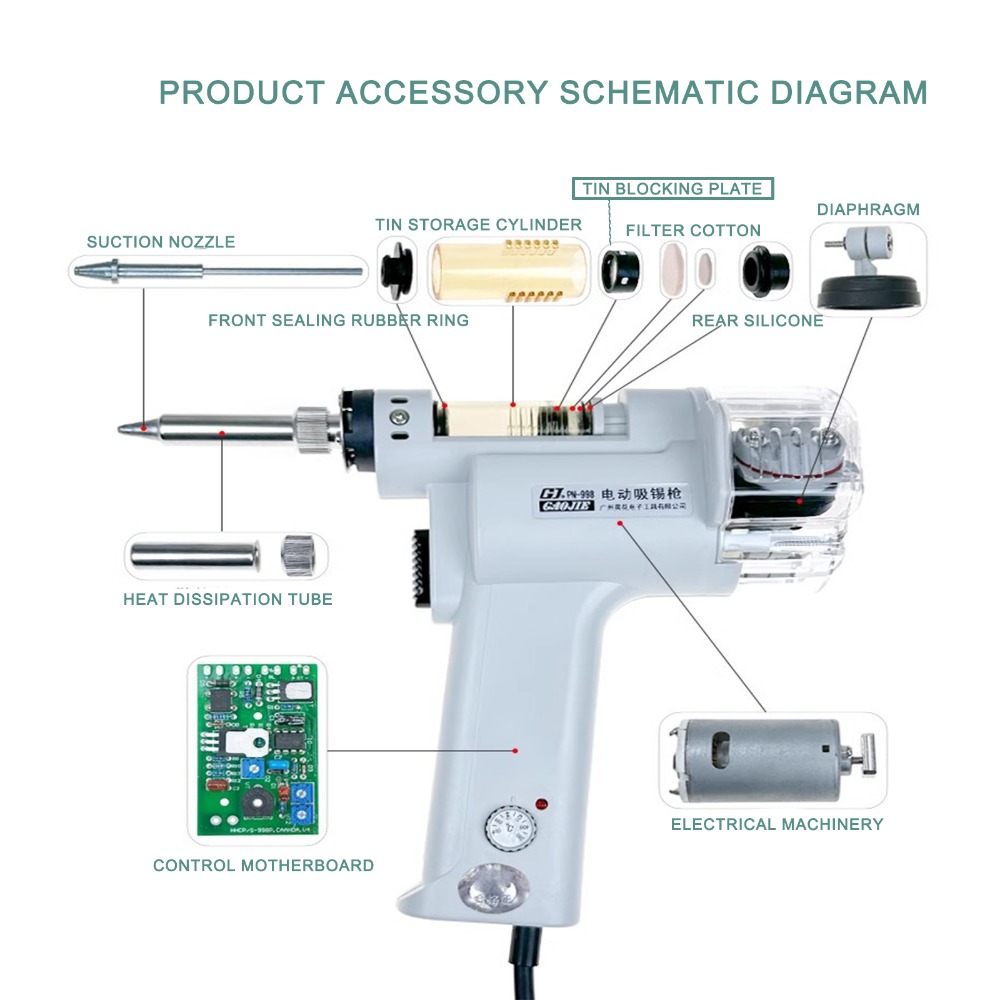 S-993A Single-pump Electric De - Desoldering Gun Vacuum Electric 评论和价格