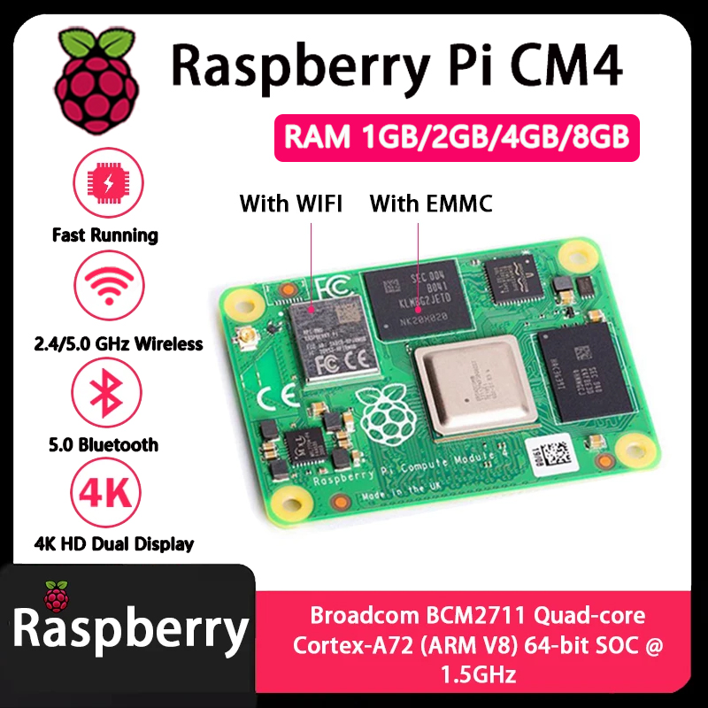 Raspberry Pi CM4 1GB/2GB/4GB/8 - Raspberry Pi Compute Module 4 8Gb 32Gb 评论和价格